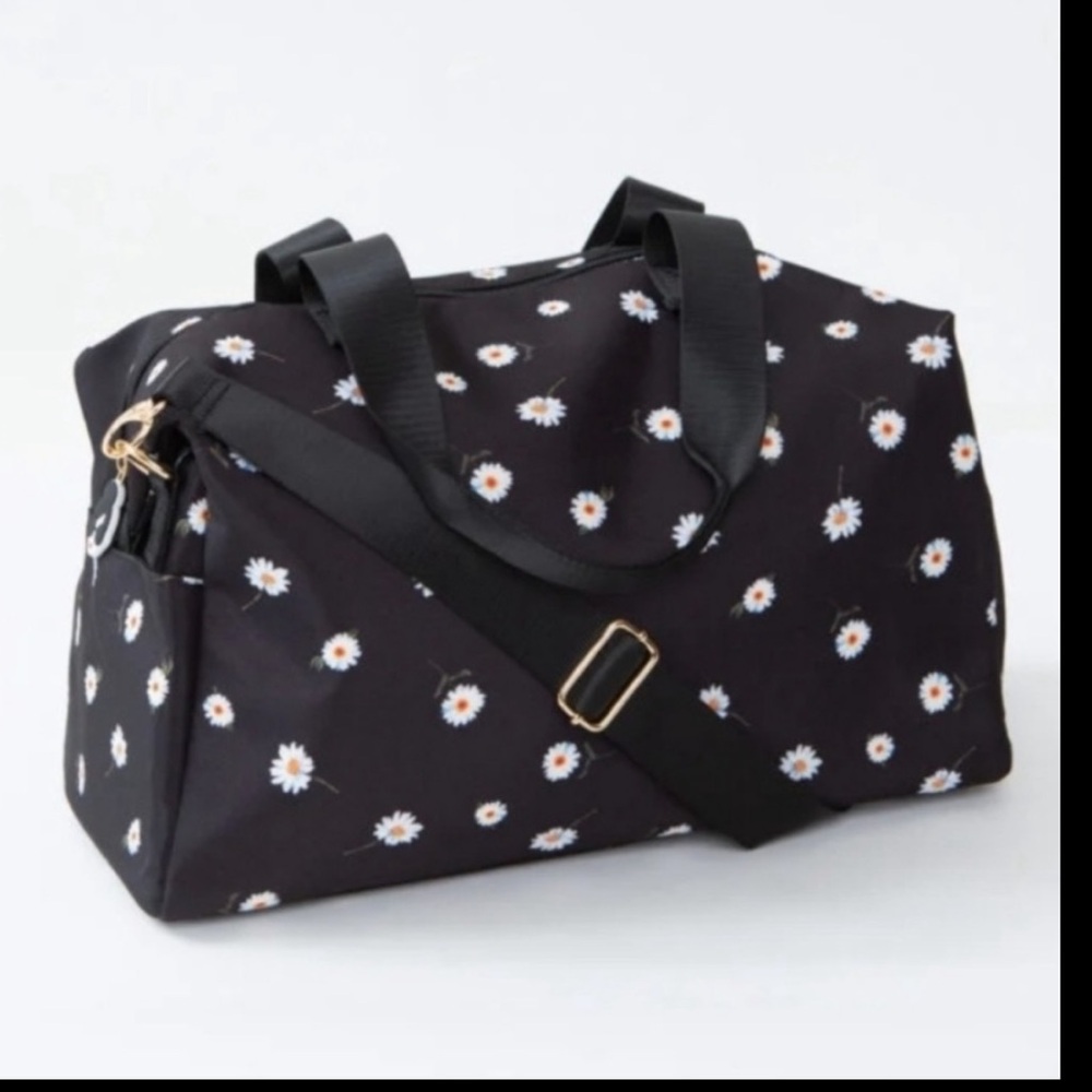 Alice & Olivia Floral Black duffle  Bag NEW - Picture 3 of 3